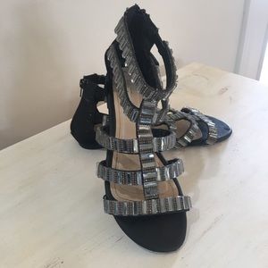 Studded Black Sandals